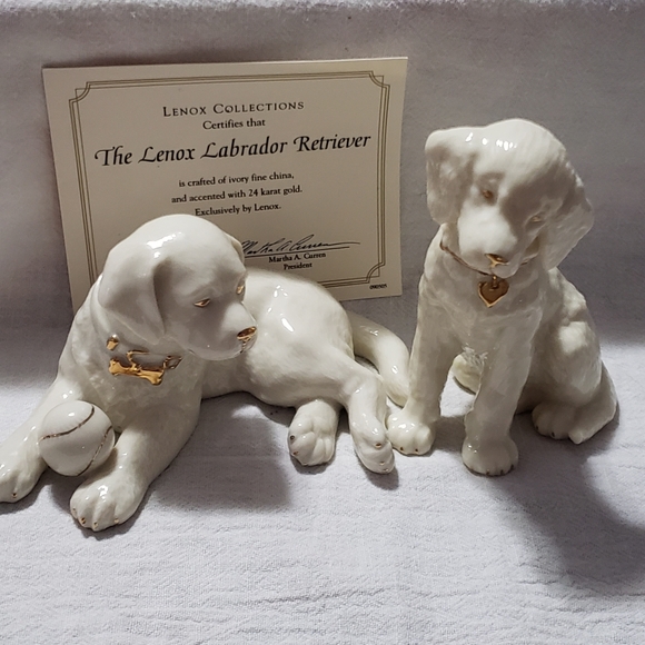 Vintage Lenox Labrador Retriever Figurines - Picture 1 of 16